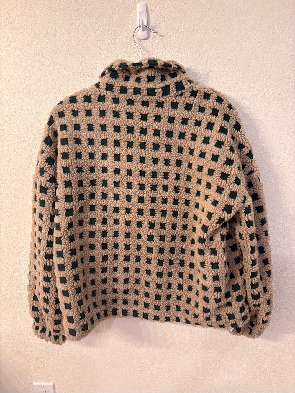 NWT Fashion Clothing Checkered Fleece Jacket Small - Picture 5 of 9